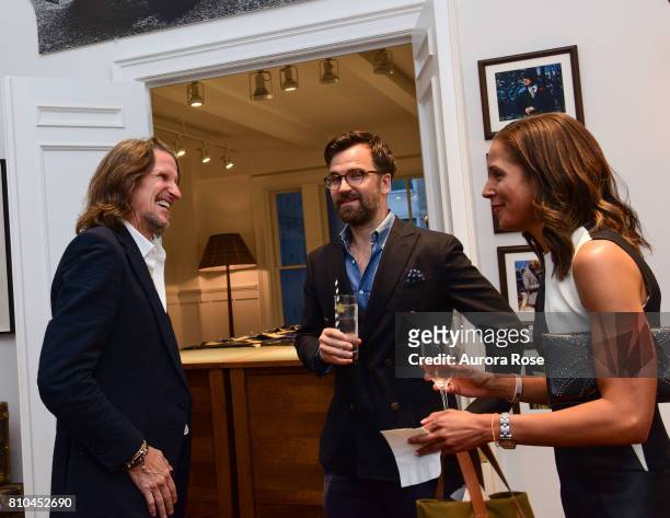 Pierre Lagrange, Guest and Ellen-Blair Chube attend Huntsman's New NYC Pied-a-Terre Opening at 130 West 57th st. On June 27, 2017 in New York City.