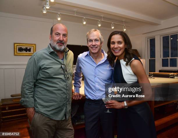 Nick Hooker, Ryan Meyer and Ellen-Blair Chube attend Huntsman's New NYC Pied-a-Terre Opening at 130 West 57th st. On June 27, 2017 in New York City.