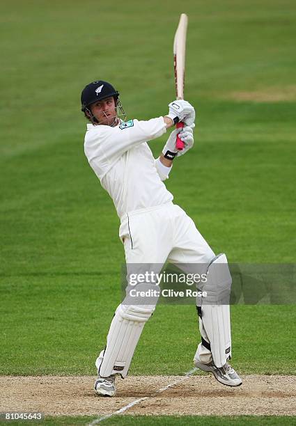 Aaron Redmond of New Zealand in action during day three of the match between between the England Lions and New Zealand at The Rose Bowl on May 10,...