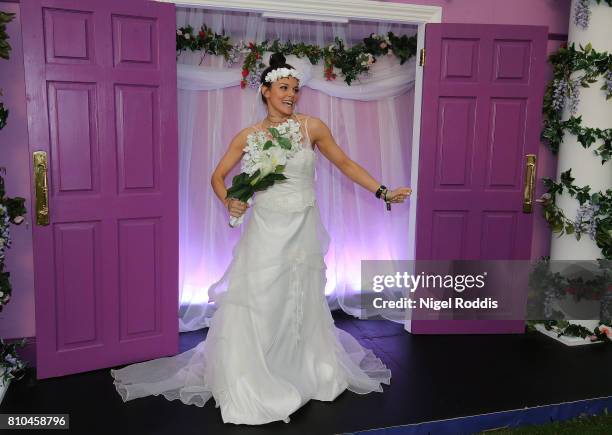 British actress Faye Brookes attends the opening of Comedy Central UK's FriendsFest at Hillsborough Park on July 7, 2017 in Sheffield, England.