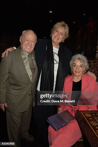 Mickey Rooney and Jan Rooney with Jane Russell attend David Gest's dinner for Caudwell Childrens Legends Ball at Gilgamesh Restaurant in Camden Town...