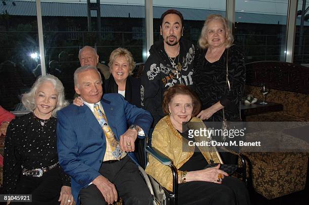 Lois Aldrin, Buzz Aldrin, Micky Rooney, Jan Rooney, David Gest, Patricia Neal and Carroll Baker attend David Gest's dinner for Caudwell Childrens...