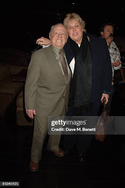 Mickey Rooney and Jan Rooney attend David Gest's dinner for Caudwell Childrens Legends Ball at Gilgamesh Restaurant in Camden Town on May 09, 2008 in...
