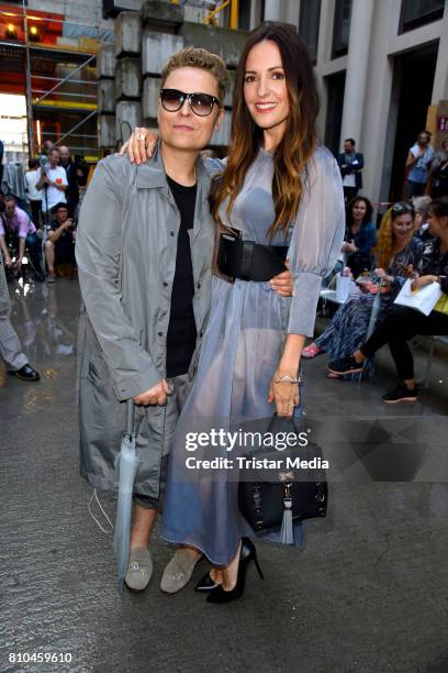 Dawid Tomaszewski and Johanna Klum attend the Marina Hoermanseder show during the Berliner Mode Salon Spring/Summer 2018 at Kronprinzenpalais on July...