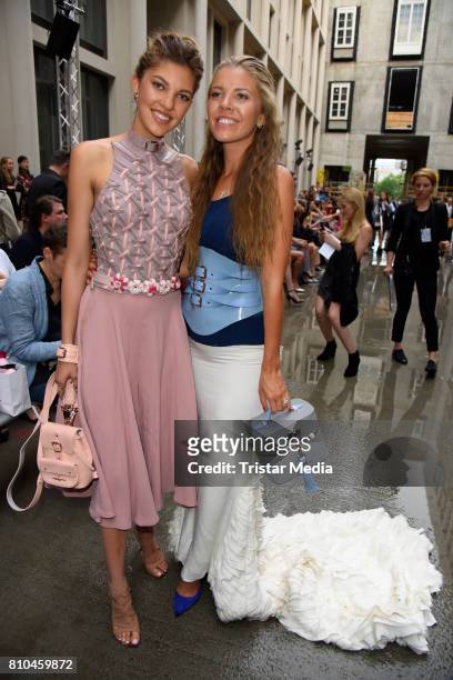 Victoria Swarovski and her sister Paulina Swarovski attend the Marina Hoermanseder show during the Berliner Mode Salon Spring/Summer 2018 at...