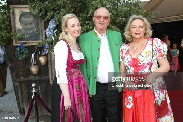Alois Hartl and his wife Gabriele and their daughter Victoria Hartl during a bavarian evening ahead of the Kaiser Cup 2017 at the Quellness Golf...