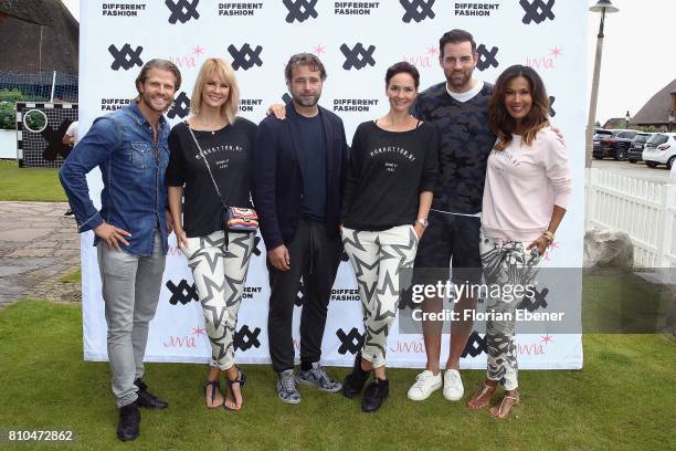 Paul Janke, Monica Ivancan, Bernd Berger, Judith Dommermuth, Christoph Metzelder and Marie Amière attend the Different Fashion Event on July 7, 2017...