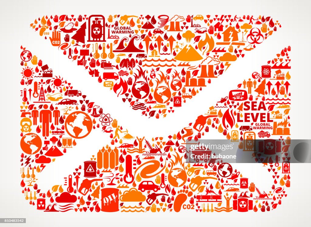Letter Global Warming Climate Change Vector Pattern High-Res Vector ...