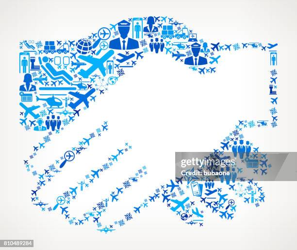 handshake  aviation and air planes vector graphic - air traffic controller stock illustrations