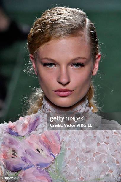 Frederikke Sofie walks the runway during the Fendi Haute Couture Fall/Winter 2017-2018 show as part of Haute Couture Paris Fashion Week on July 5,...