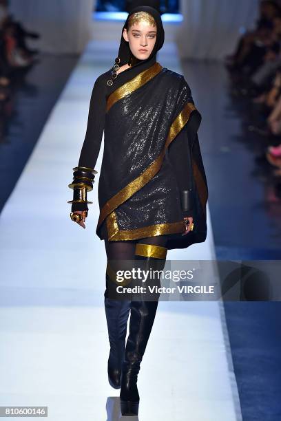 Model walks the runway during the Jean Paul Gaultier Haute Couture Fall/Winter 2017-2018 show as part of Haute Couture Paris Fashion Week on July 5,...