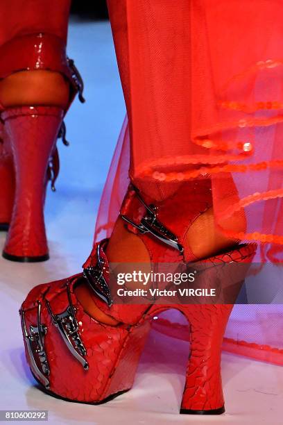 Model walks the runway during the Jean Paul Gaultier Haute Couture Fall/Winter 2017-2018 show as part of Haute Couture Paris Fashion Week on July 5,...