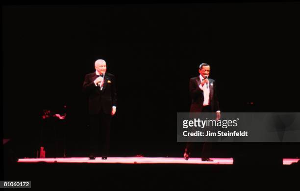 Frank Sinatra and Sammy Davis Jr. Perform with the Rat Pack in Minneapolis, Minnesota in 1994.