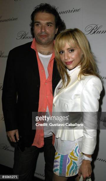 Simon Monjack and Brittany Murphy pose at the opening of the Blumarine flagship store in the United States at the Village of Merrick Park on April 2,...