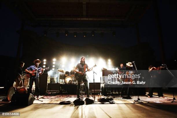 The Avett Brothers perform at Red Rocks Amphitheatre on July 7, 2017 in Morrison, Colorado.