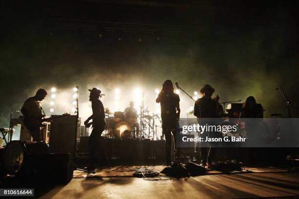 The Avett Brothers perform at Red Rocks Amphitheatre on July 7, 2017 in Morrison, Colorado.