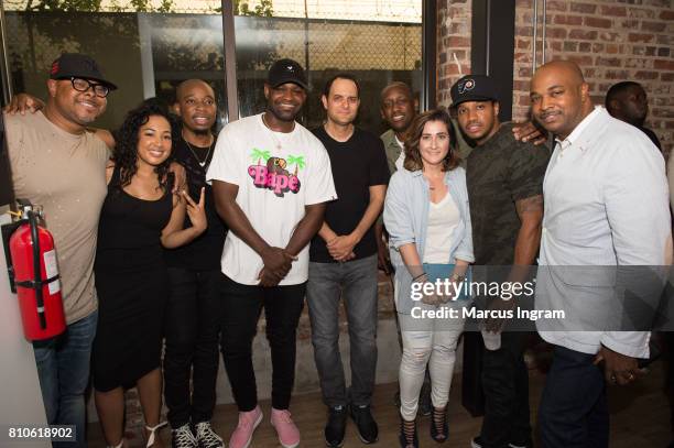 Kenion Johnson, Jennifer Drake, Tunde Balagun, Sean Famoso, John Janick, Chaka Zulu, Nicole Bilzerian, Tim Glover, and Kwanza Hall attend LVRN...