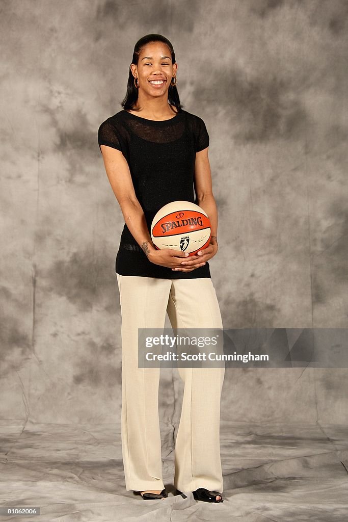 Tamera Young of the Atlanta Dream poses for a portrait during WNBA