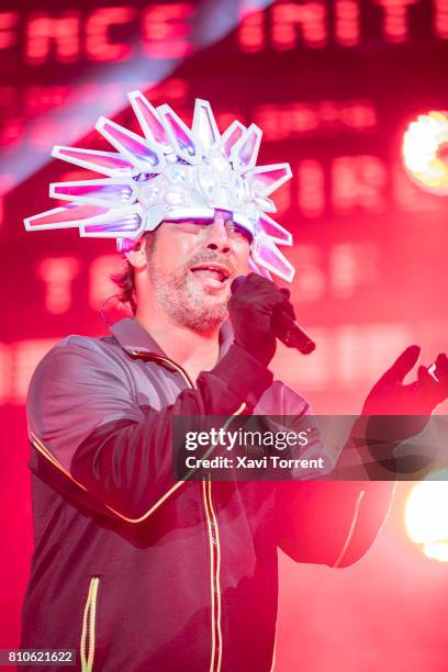 Jamiroquai performs in concert during day 1 of Festival Cruilla on July 7, 2017 in Barcelona, Spain.