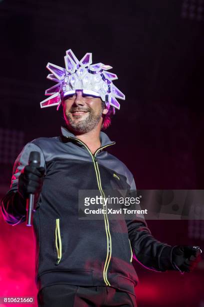 Jamiroquai performs in concert during day 1 of Festival Cruilla on July 7, 2017 in Barcelona, Spain.