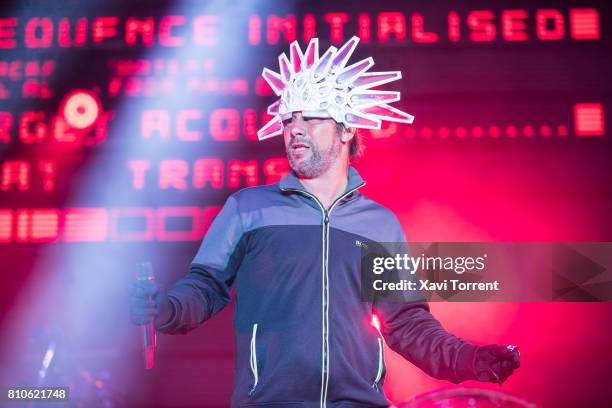 Jamiroquai performs in concert during day 1 of Festival Cruilla on July 7, 2017 in Barcelona, Spain.