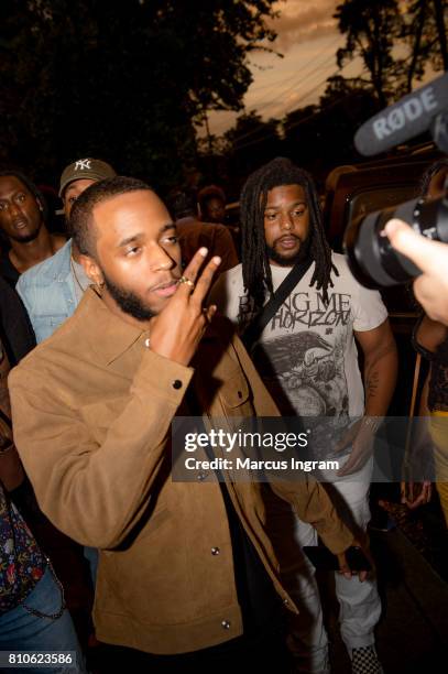 Rapper 6LACK attends LVRN Studios Launch: Kids Against Cubicles on July 7, 2017 in Atlanta, Georgia.