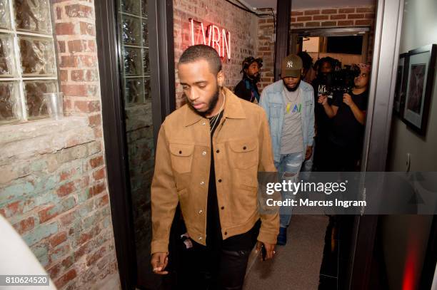 Rapper 6LACK attends LVRN Studios Launch: Kids Against Cubicles on July 7, 2017 in Atlanta, Georgia.