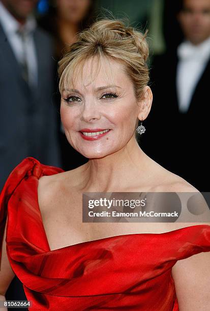 Kim Catrall attends the Sex And The City world premiere held at the Odeon Leicester Square on May 12, 2008 in London, England.