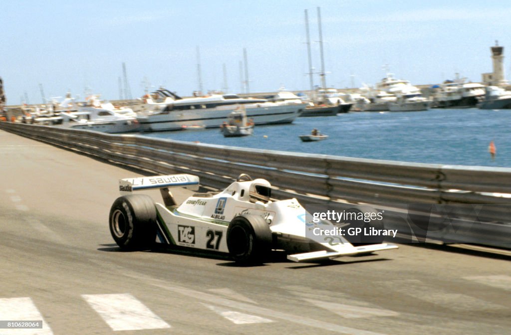Alan Jones driving a Williams FW07.