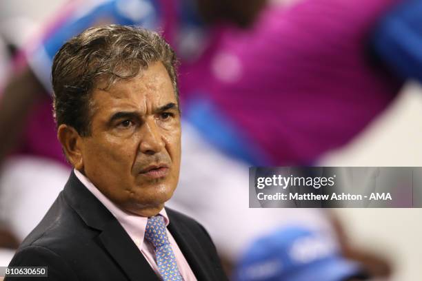 Honduras Head Coach / Manager Jorge Luis Pinto looks on prior to the 2017 CONCACAF Gold Cup Group A match between Honduras and Costa Rica at Red Bull...