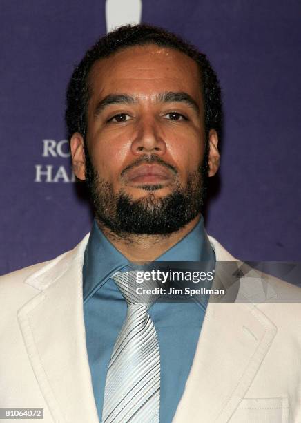 Musician Ben Harper poses in the press room during the 23rd Annual Rock and Roll Hall of Fame Induction Ceremony at the Waldorf Astoria on March 10,...