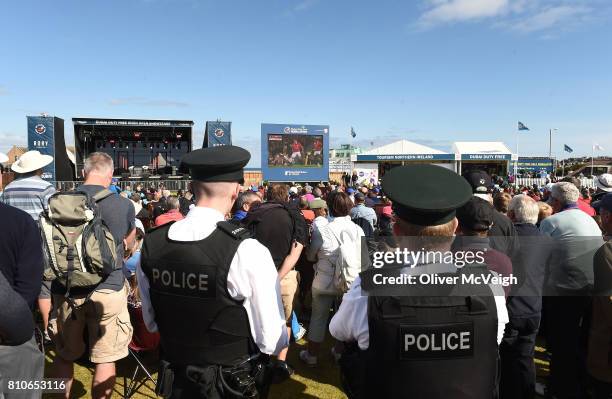 Portstewart , United Kingdom - 8 July 2017; A general view of the large crowd in the Championship village watching the Brisish and Irish lions game...