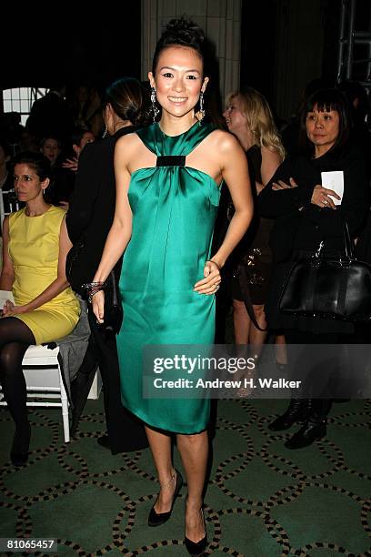 Actress Zhang Ziyi attends the Christian Dior Cruise 2009 Collection at Gustavino's in New York City.