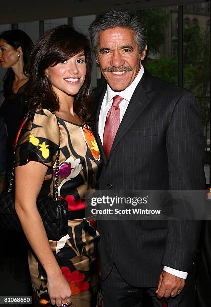 Television personality Geraldo Rivera and Erica Levy attend a celebration of network television by the William Morris Agency at MoMA on May 12, 2008...