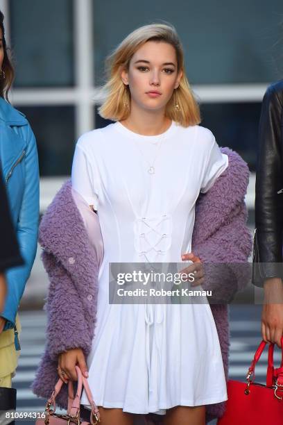 Sarah Snyder seen at a photo-shoot in Manhattan on July 7, 2017 in New York City.