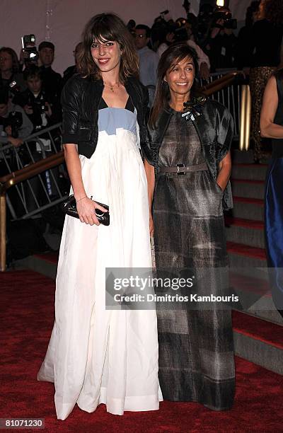 Actress Lou Doillon and designer Consuelo Castiglioni attend the Metropolitan Museum of Art Costume Institute Gala "Superheroes: Fashion And Fantasy"...