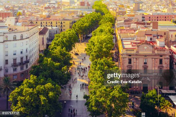 barcelona, la rambla - las ramblas fotografías e imágenes de stock