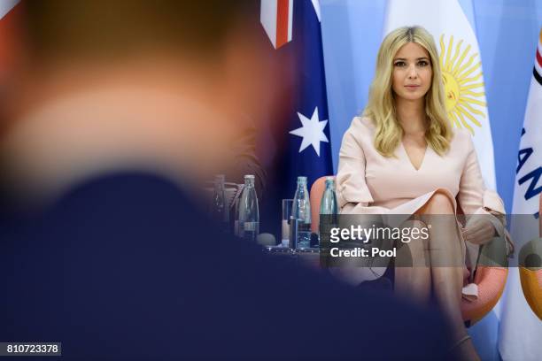 Daughter and advisor to US President Trump, Ivanka Trump attends a panel discussion titled 'Launch Event Women's Entrepreneur Finance Initiative' on...