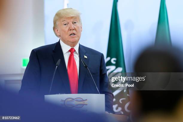 President, Donald Trump attends a panel discussion titled 'Launch Event Women's Entrepreneur Finance Initiative' on the second day of the G20 summit...