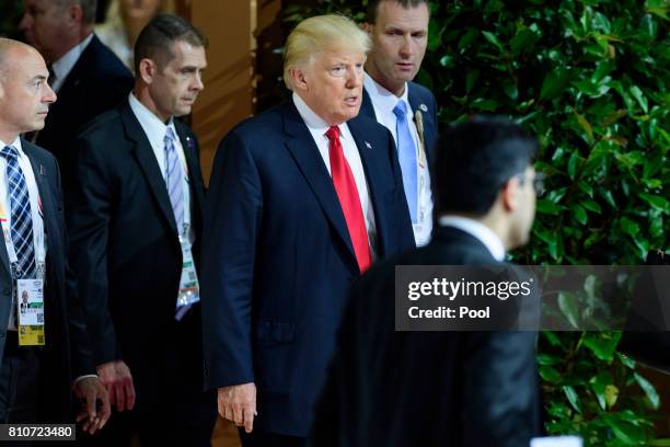 President, Donald Trump attends a panel discussion titled 'Launch Event Women's Entrepreneur Finance Initiative' on the second day of the G20 summit...