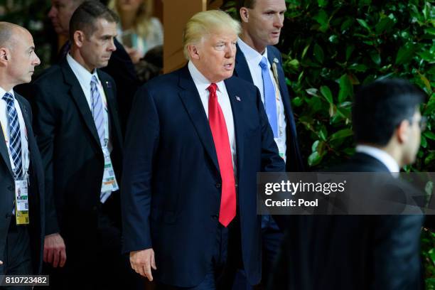 President, Donald Trump attends a panel discussion titled 'Launch Event Women's Entrepreneur Finance Initiative' on the second day of the G20 summit...