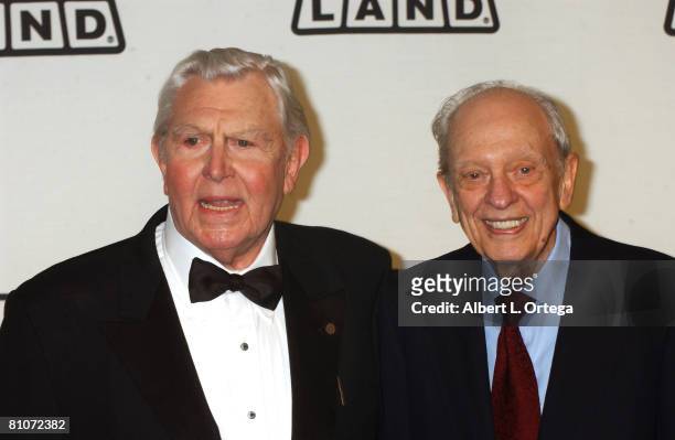 Andy Griffith and Don Knotts, winners of the Legend Award for "The Andy Griffith Show"