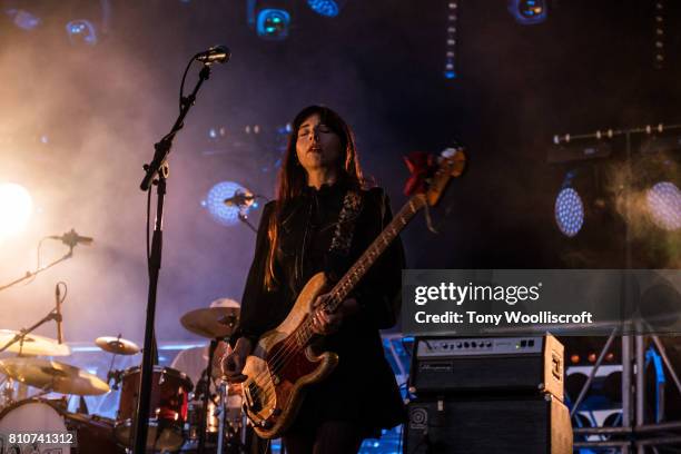 Paz Lenchantin of the Pixies performing at Blue Dot Festival Day 1 at Jodrell Bank on July 7, 2017 in Manchester, England.