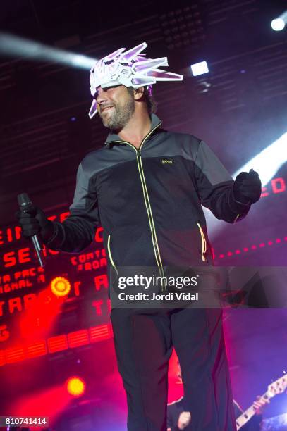 Jamiroquai performs on stage during Festival Cruilla Day 1 at Parc del Forum on July 7, 2017 in Barcelona, Spain.