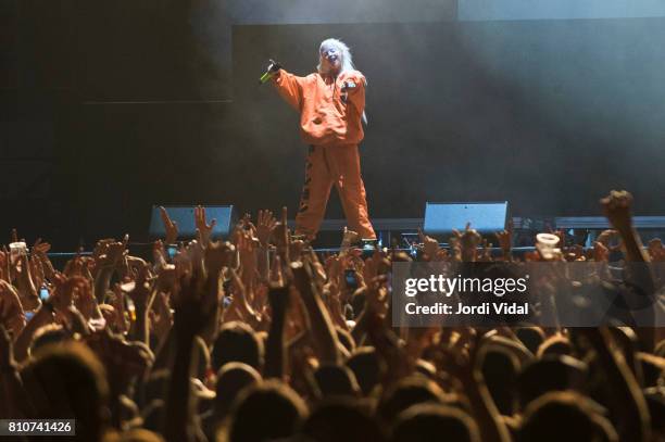 Yolandi Visser of Die Antwoord performs on stage during Festival Cruilla Day 1 at Parc del Forum on July 7, 2017 in Barcelona, Spain.