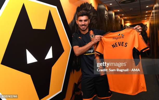 Wolverhampton Wanderers unveil new signing Ruben Neves at Molineux on July 8, 2017 in Wolverhampton, England.