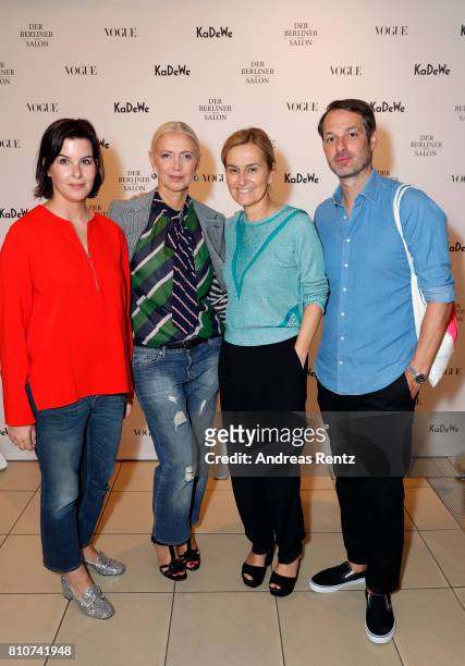 Simone Heift, Christiane Arp, Petra Fladenhofer and Marcus Kurz attend the celebration of 'Der Berliner Mode Salon' by KaDeWe & Vogue at KaDeWe on...