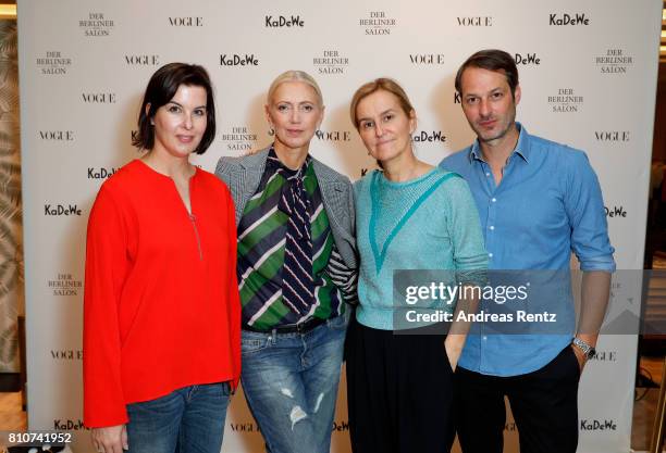 Simone Heift, Christiane Arp, Petra Fladenhofer and Marcus Kurz attend the celebration of 'Der Berliner Mode Salon' by KaDeWe & Vogue at KaDeWe on...