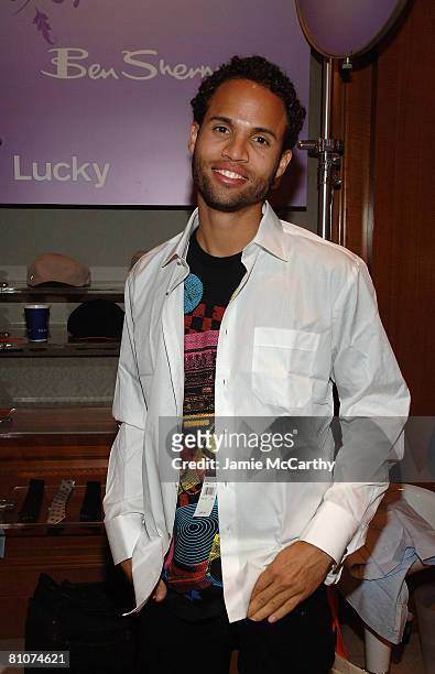 Actor Quddus poses at Ben Sherman during the Fifth Annual LUCKY CLUB on May 13, 2008 in New York City.