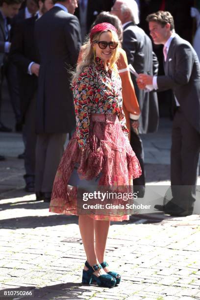 Elisabeth of Thurn and Taxis during the wedding of Prince Ernst August of Hanover jr., Duke of Brunswick-Lueneburg, and his fiancee Ekaterina...